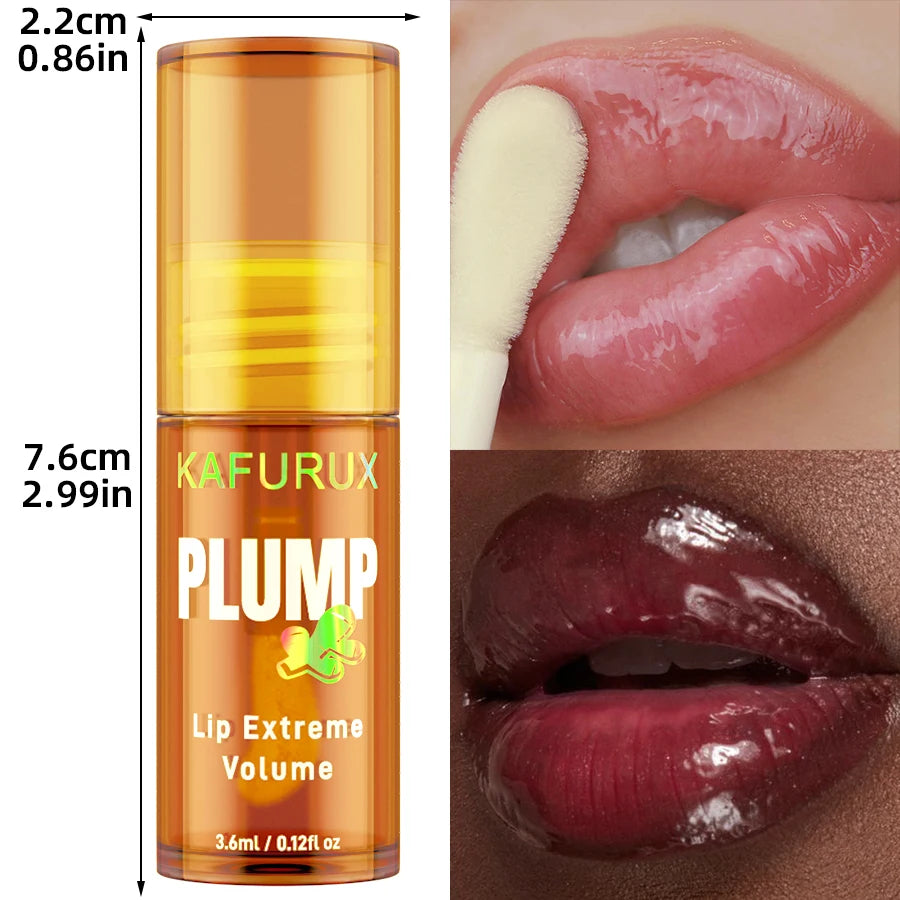 1PC Sexy Lip Plump Long Lasting Lip Oil Moisturizing Lip Gloss Serum Instant Volumising Essence Oil Repair Lip Fine Lines Increa
