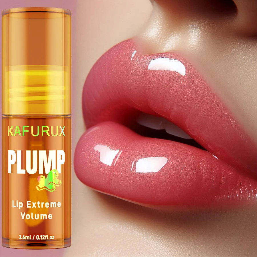 1PC Sexy Lip Plump Long Lasting Lip Oil Moisturizing Lip Gloss Serum Instant Volumising Essence Oil Repair Lip Fine Lines Increa