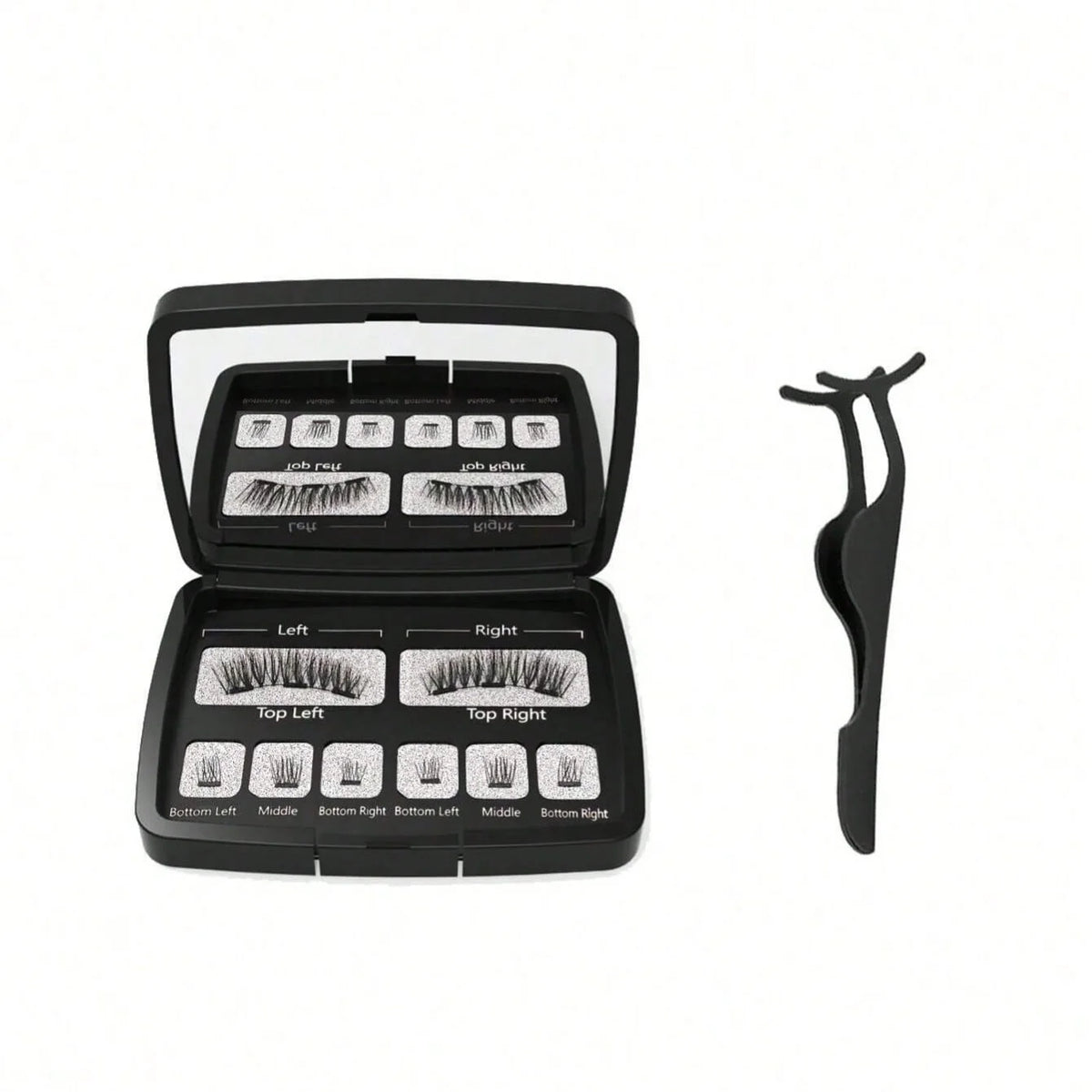 Magnetic Eyelashes Natural Look (No Eyeliner Needed) 3 Magnets Magnets Clusters Double Strips Clip On Easy Reusable (Very Natura
