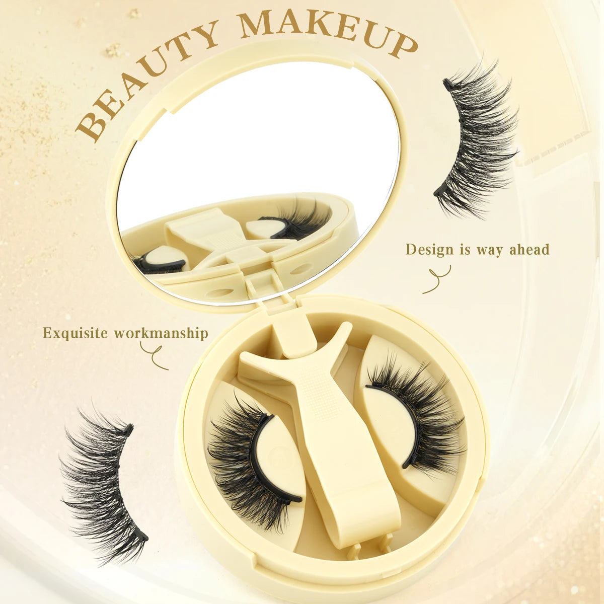 Pestañas Magnéticas Cat Eye con Pinzas | Reutilizables