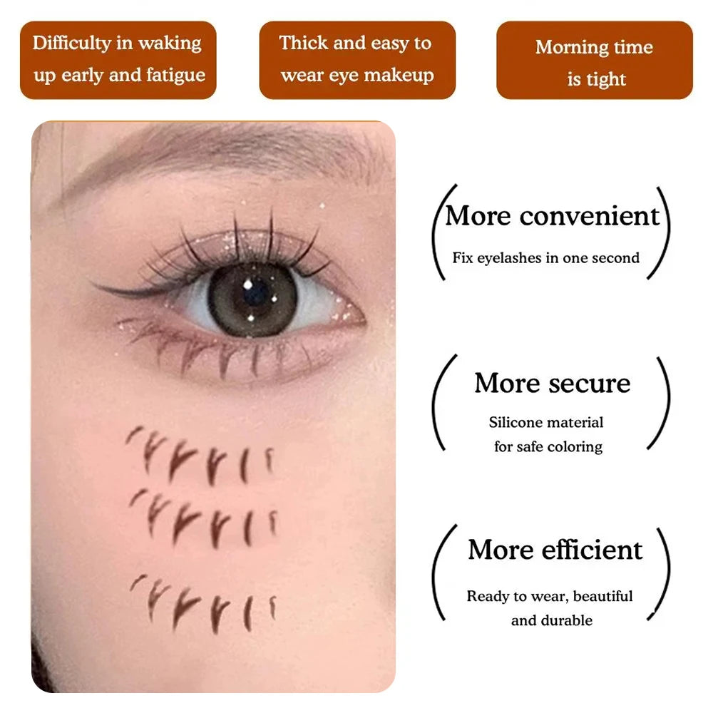 False Eyelash Stamp Natural Lower Eyelash Extensions Makeup Tool Under Eyelash Makeup Stamp Mascara Stick
