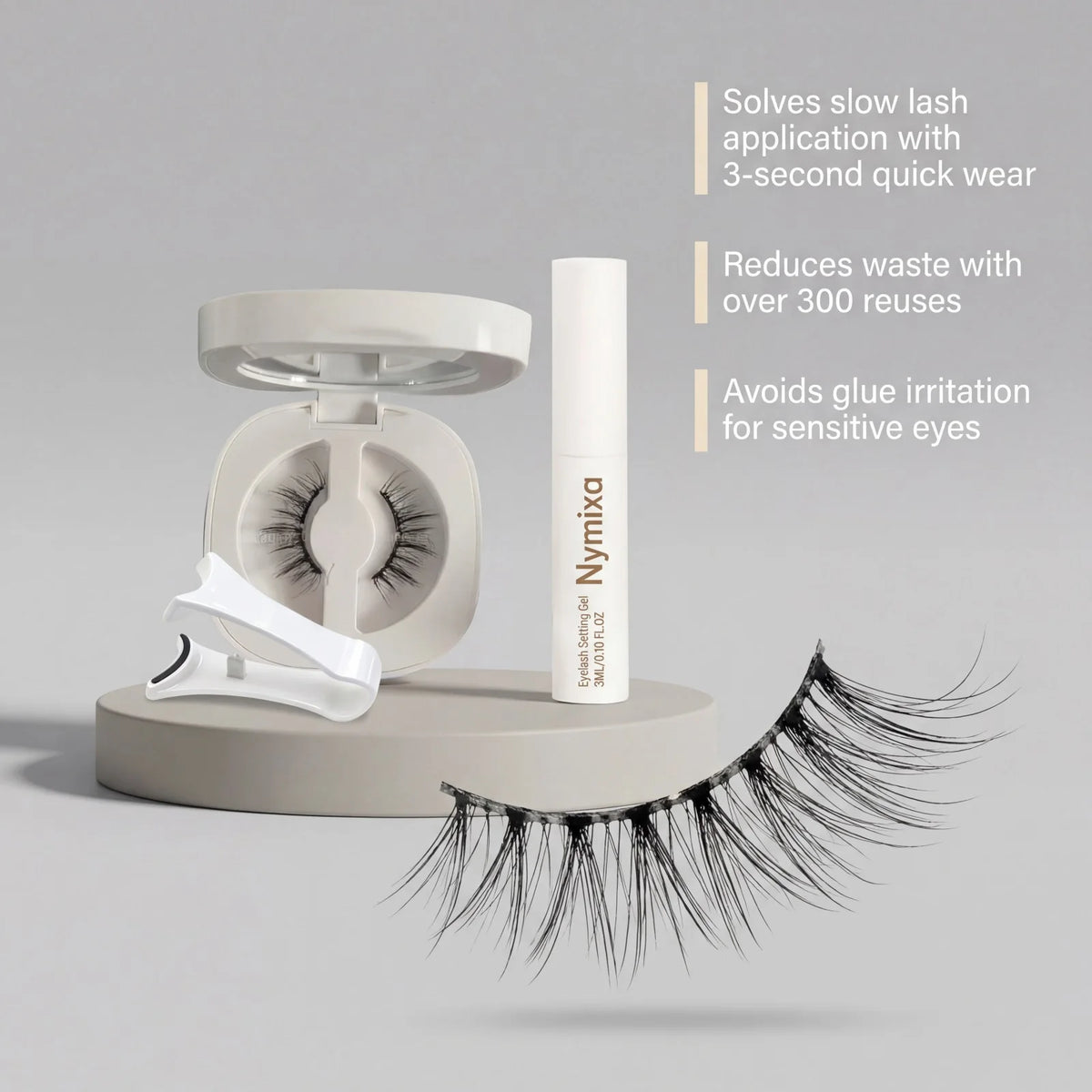 Kit Pestañas Magnéticas Wispy Natural 3D | Nymixa