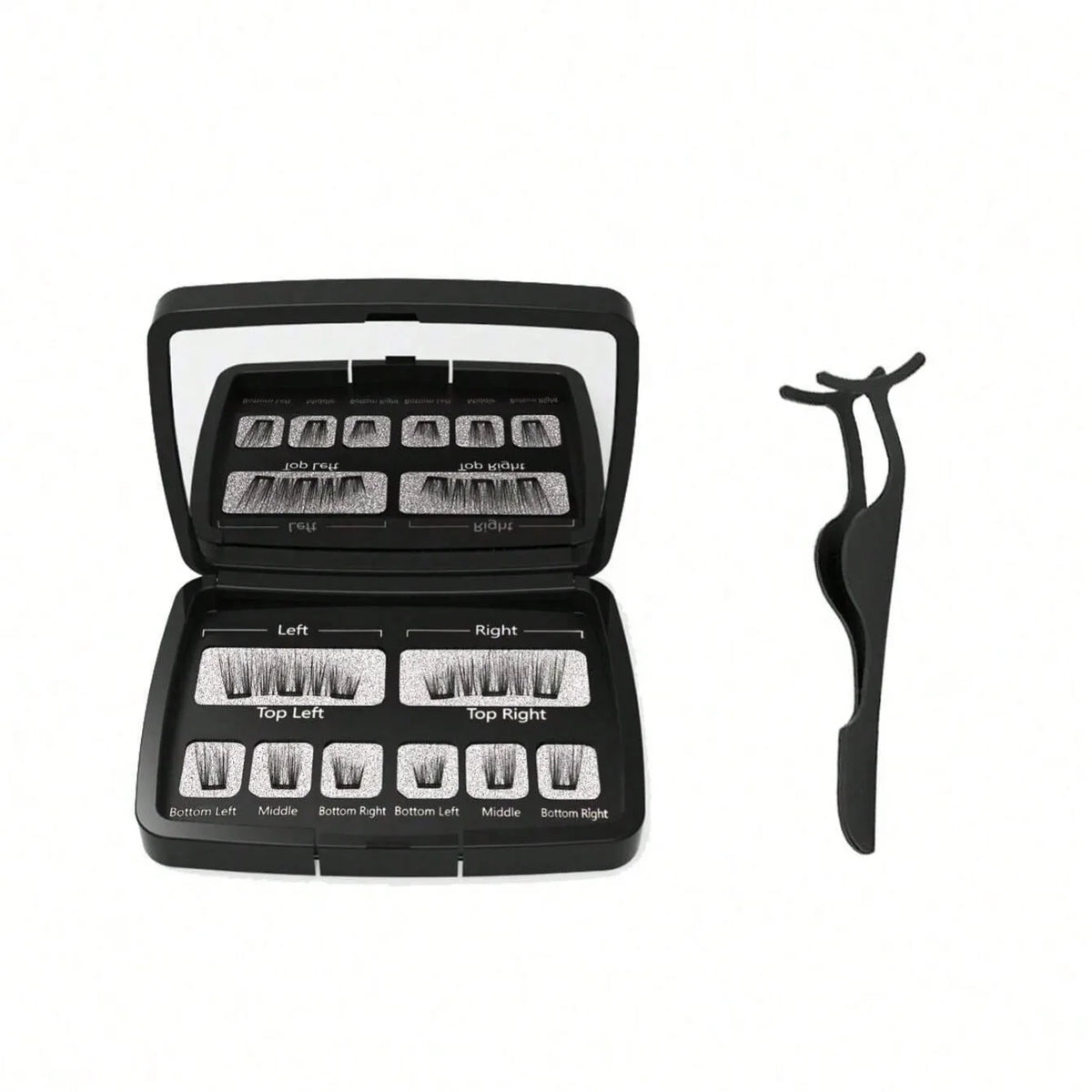 Magnetic Eyelashes Natural Look (No Eyeliner Needed) 3 Magnets Magnets Clusters Double Strips Clip On Easy Reusable (Very Natura