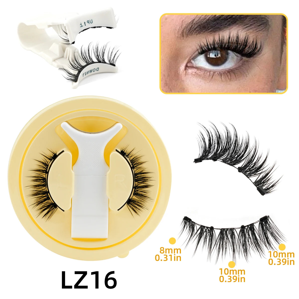 Pestañas Magnéticas Cat Eye con Pinzas | Reutilizables