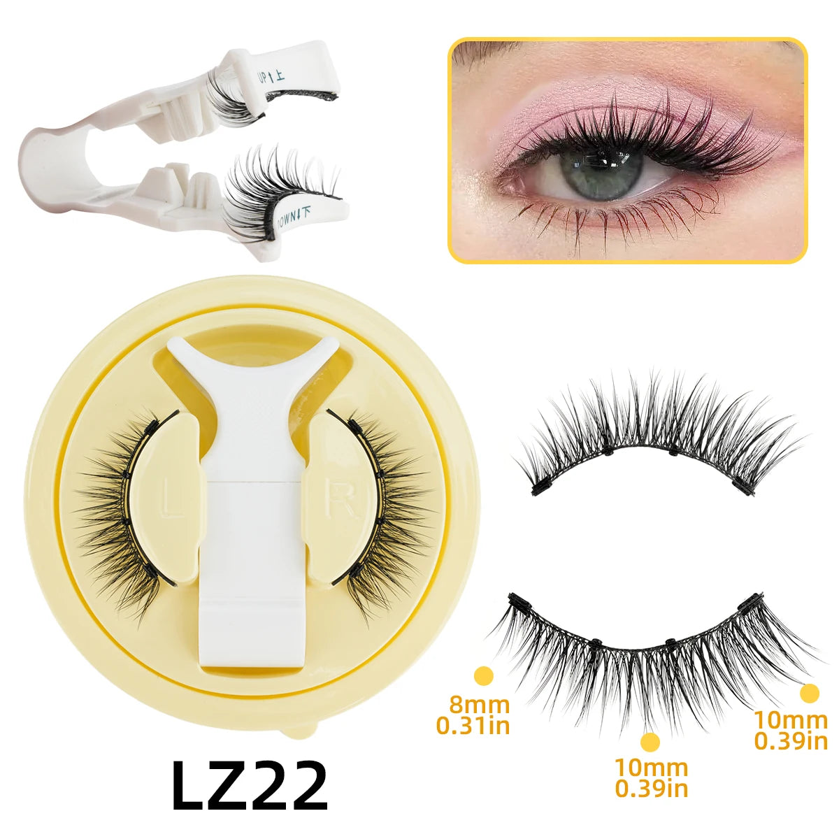 Pestañas Magnéticas Cat Eye con Pinzas | Reutilizables