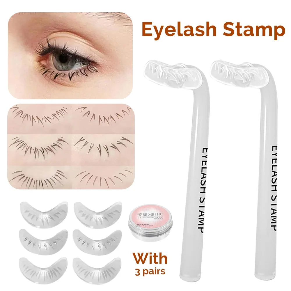 False Eyelash Stamp Natural Lower Eyelash Extensions Makeup Tool Under Eyelash Makeup Stamp Mascara Stick