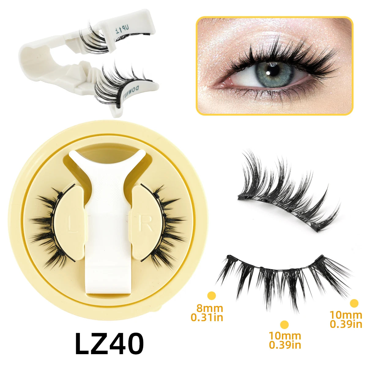 Pestañas Magnéticas Cat Eye con Pinzas | Reutilizables
