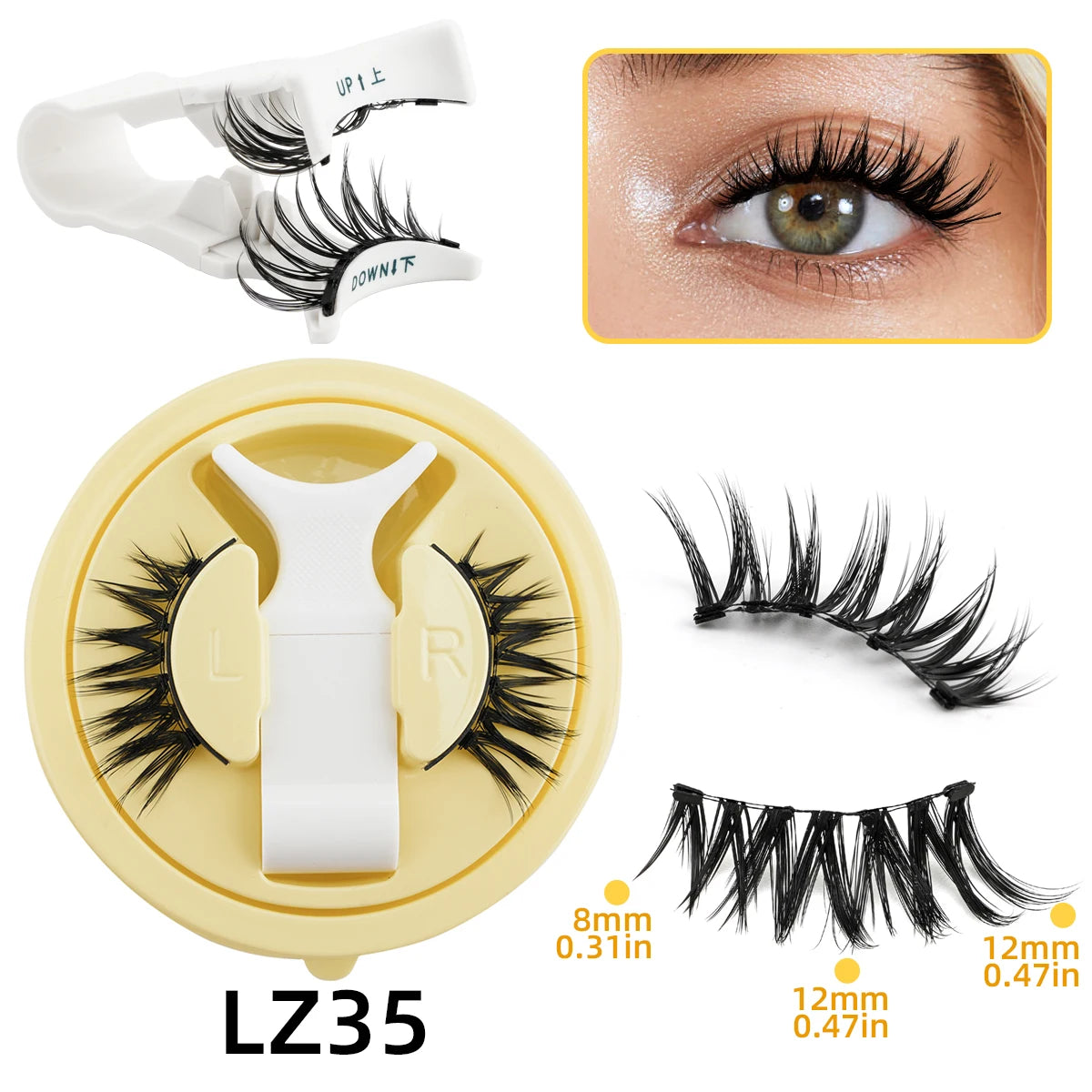 Pestañas Magnéticas Cat Eye con Pinzas | Reutilizables