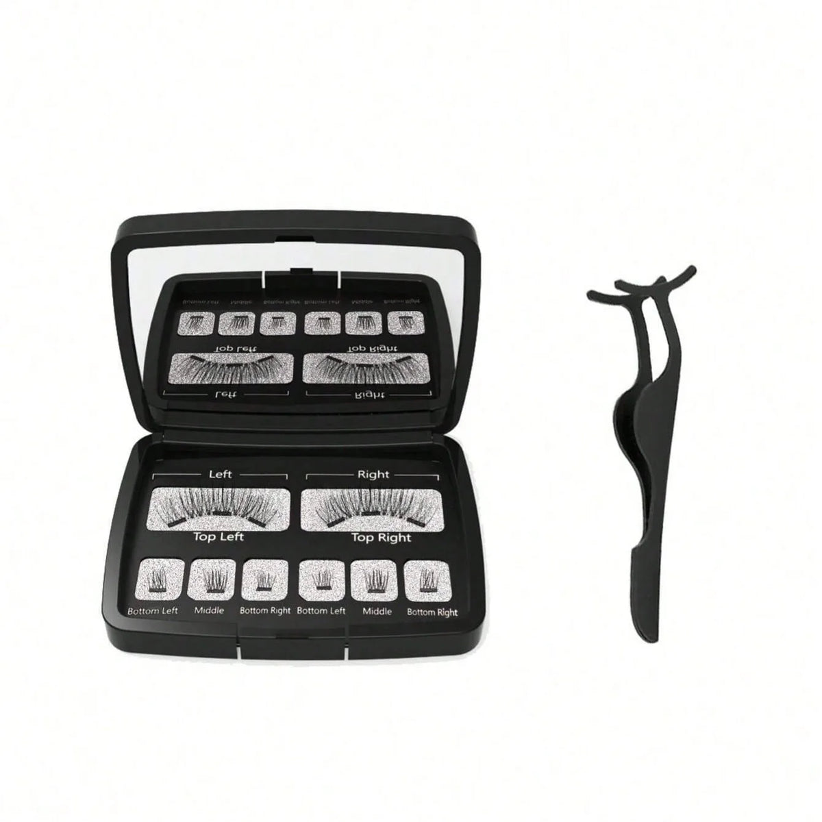 Magnetic Eyelashes Natural Look (No Eyeliner Needed) 3 Magnets Magnets Clusters Double Strips Clip On Easy Reusable (Very Natura